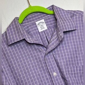 Brooks Brothers Men’s 16 1/2 - 2/3 Regent 1818 Purple Long Sleeve Shirt 1 Stain